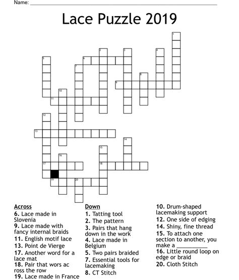 lacy mat crossword